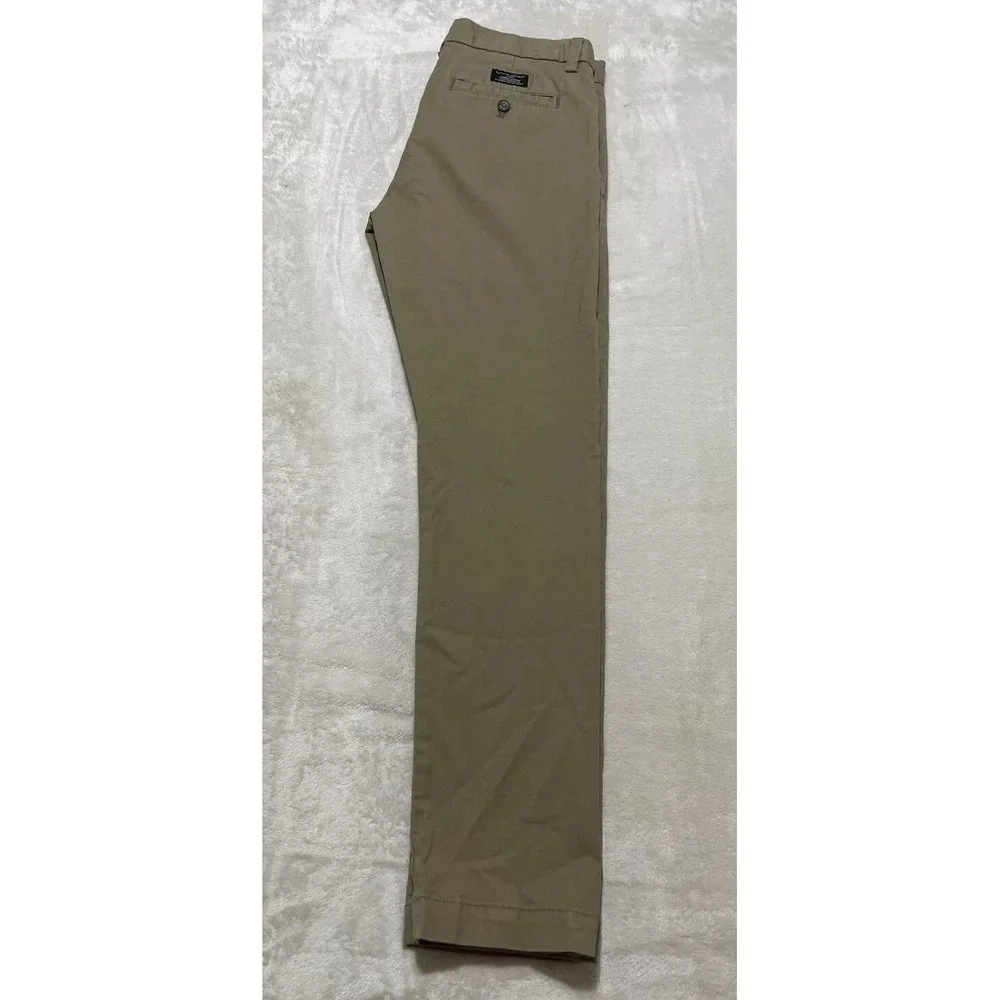 Banana Republic Mens Chino Pants 30x29 Beige Khaki Fulton Skinny Fit Flat Front